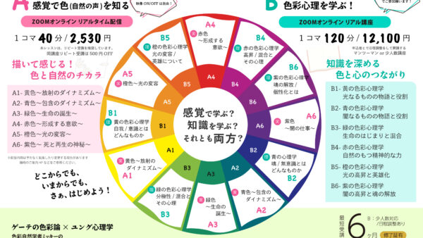 色のチカラ探求講座〜各色のもつ本質的な力とその心理〜